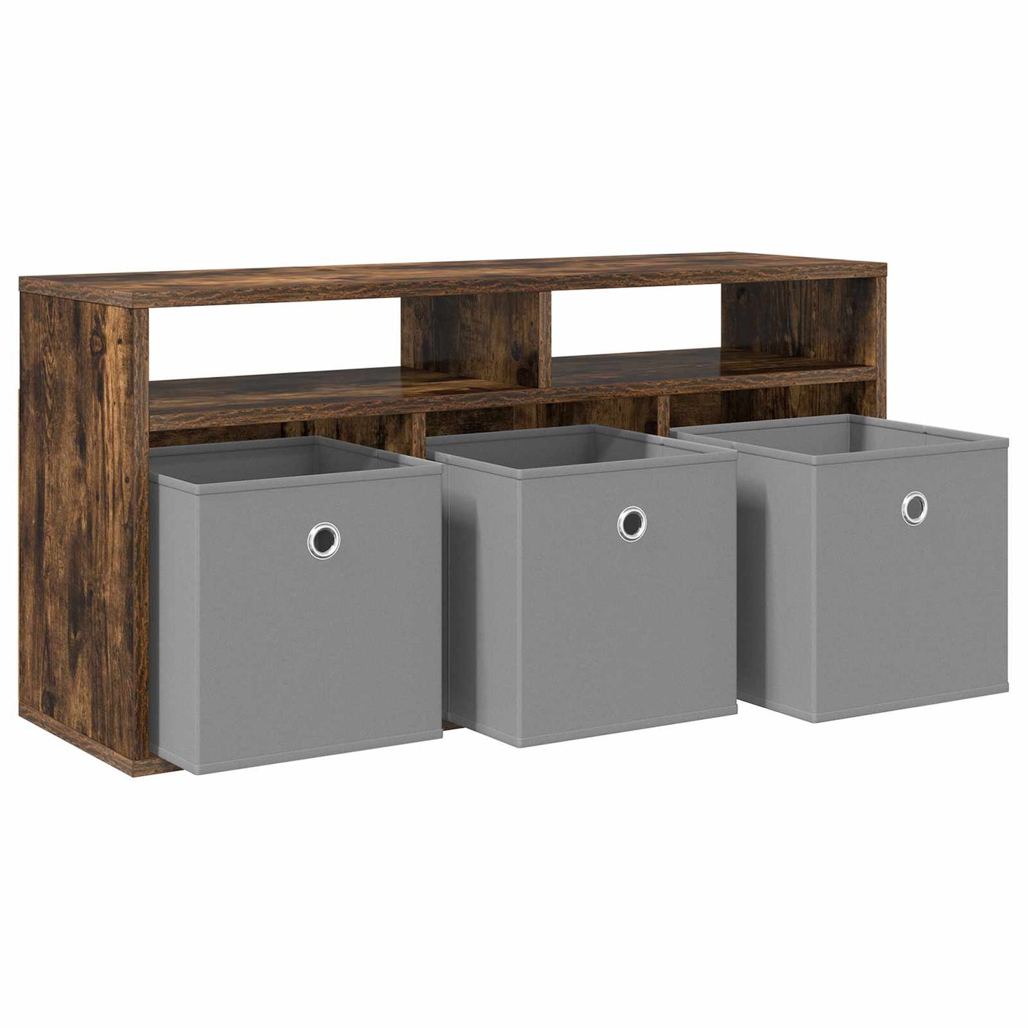 Laagkast met lade Gerookt eiken 87 x 27,5 x 43 cm