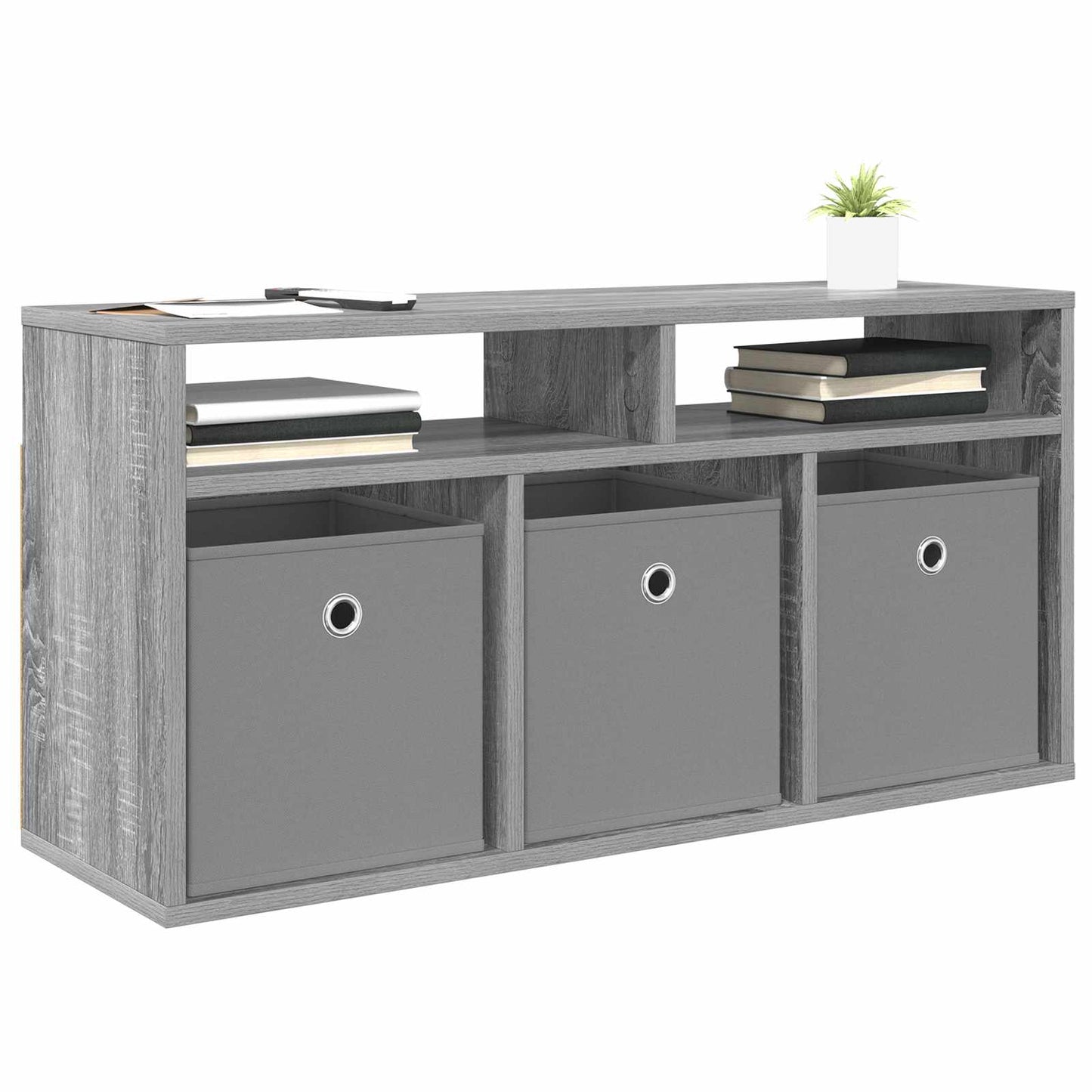 Laagkast met lade Grijs Sonoma 87 x 27,5 x 43 cm