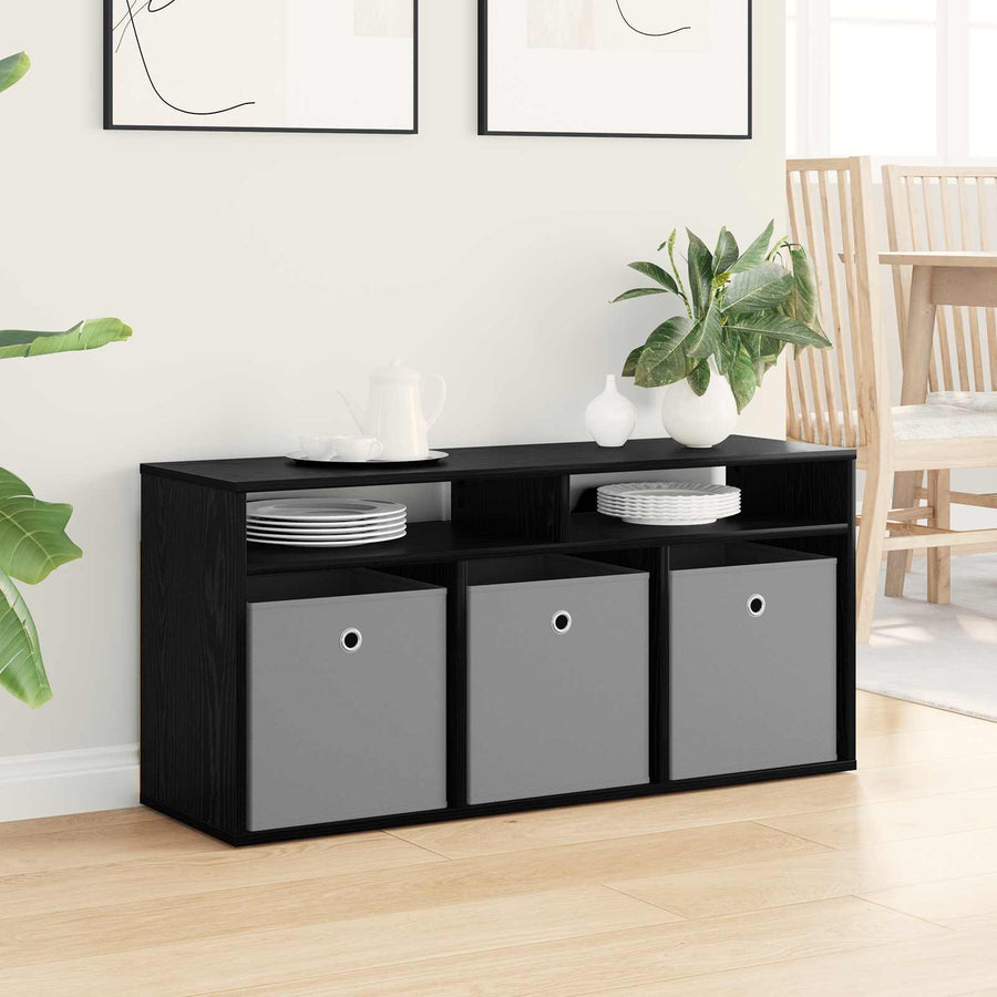 Laagkast met lade Zwart Eiken 102 x 32 x 48,5 cm