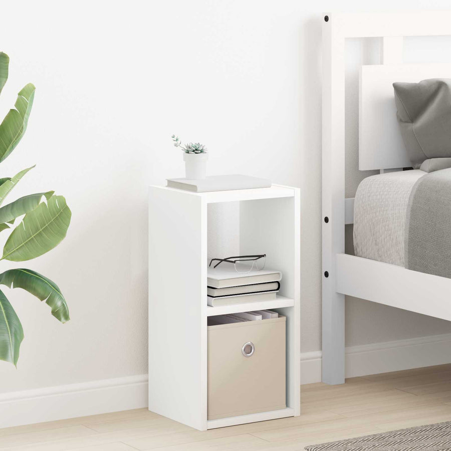 Nachtkastje met lade 2 pcs Wit 25,5 x 22 x 49,5 cm Bewerkt hout