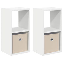 Nachtkastje met lade 2 pcs Wit 25,5 x 22 x 49,5 cm Bewerkt hout