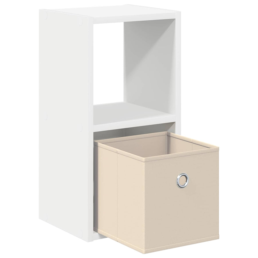 Nachtkastje met lade 2 pcs Wit 25,5 x 22 x 49,5 cm Bewerkt hout