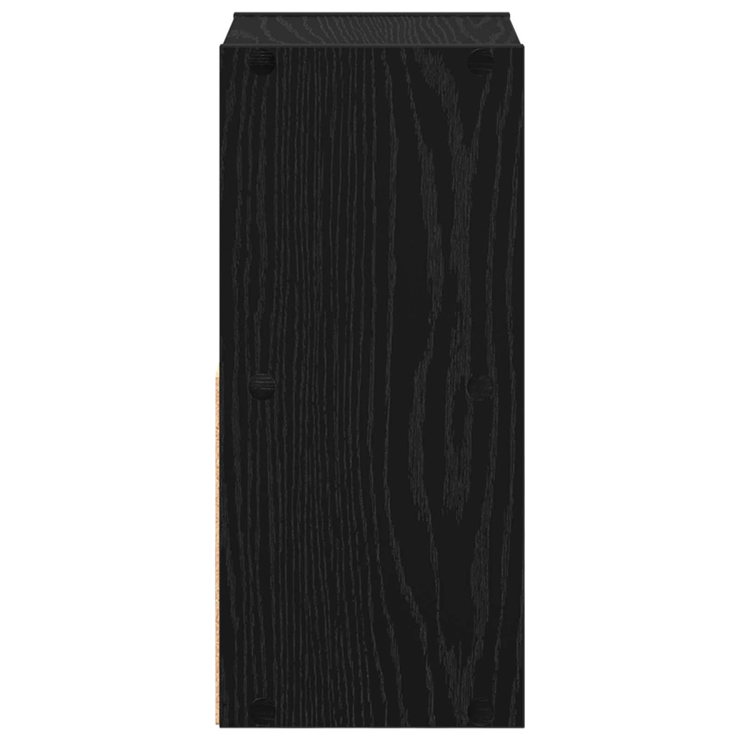 Nachtkastje 2 pcs Zwart Eiken 25,5 x 22 x 49,5 cm Bewerkt hout