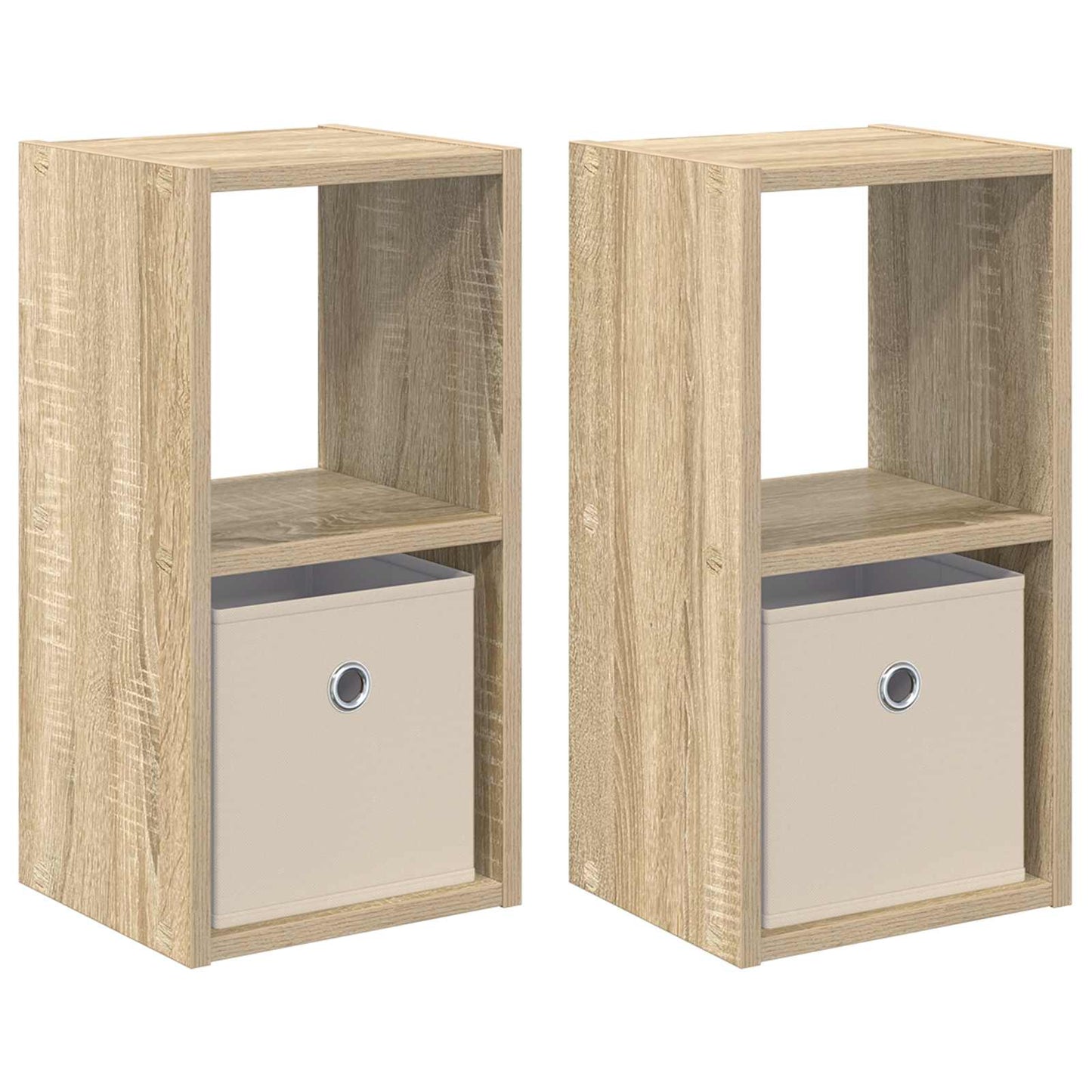Nachtkastje 2 pcs Sonoma Eiken 25,5 x 22 x 49,5 cm Bewerkt hout