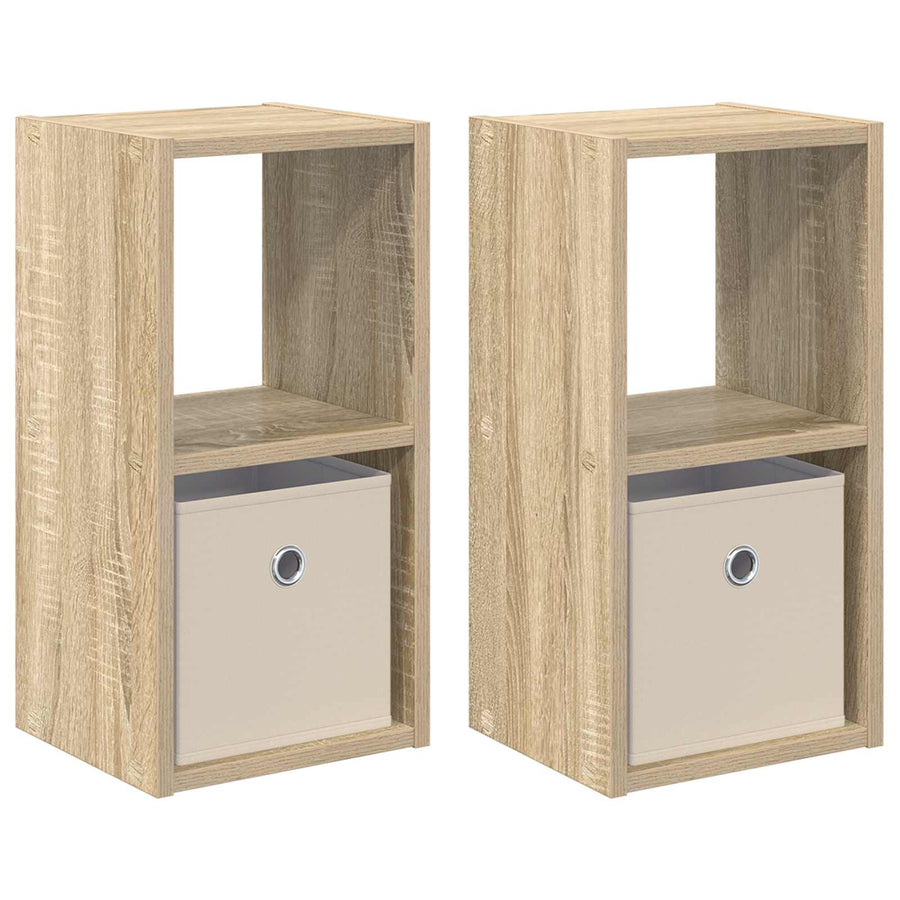 Nachtkastje 2 pcs Sonoma Eiken 25,5 x 22 x 49,5 cm Bewerkt hout