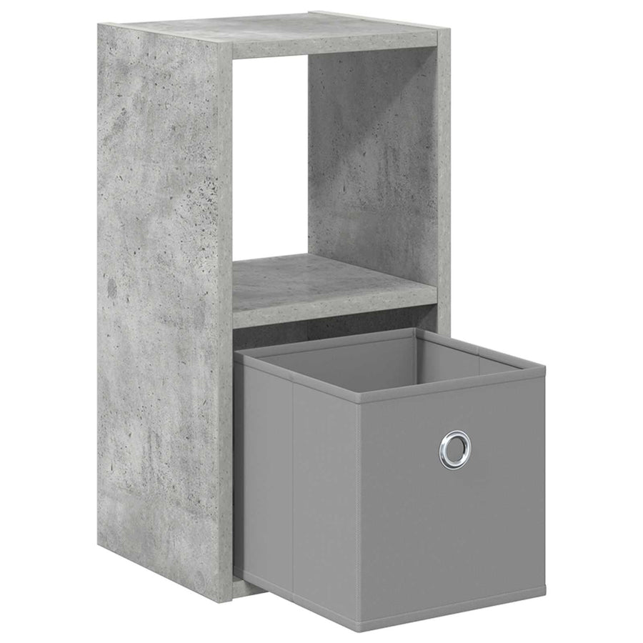 Nachtkastje Beton Grijs 25,5 x 22 x 49,5 cm Bewerkt hout