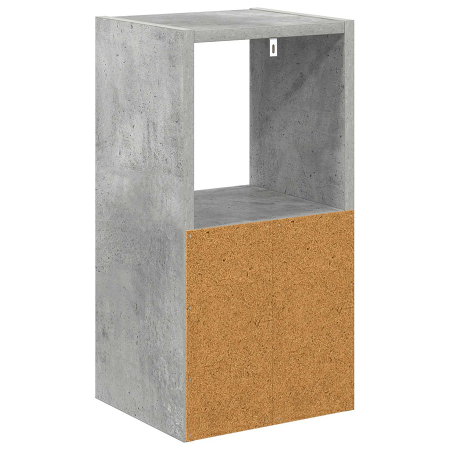Nachtkastje Beton Grijs 25,5 x 22 x 49,5 cm Bewerkt hout