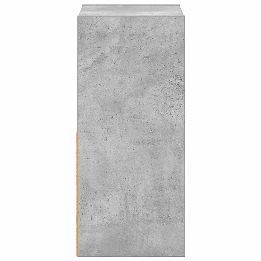 Nachtkastje Beton Grijs 25,5 x 22 x 49,5 cm Bewerkt hout