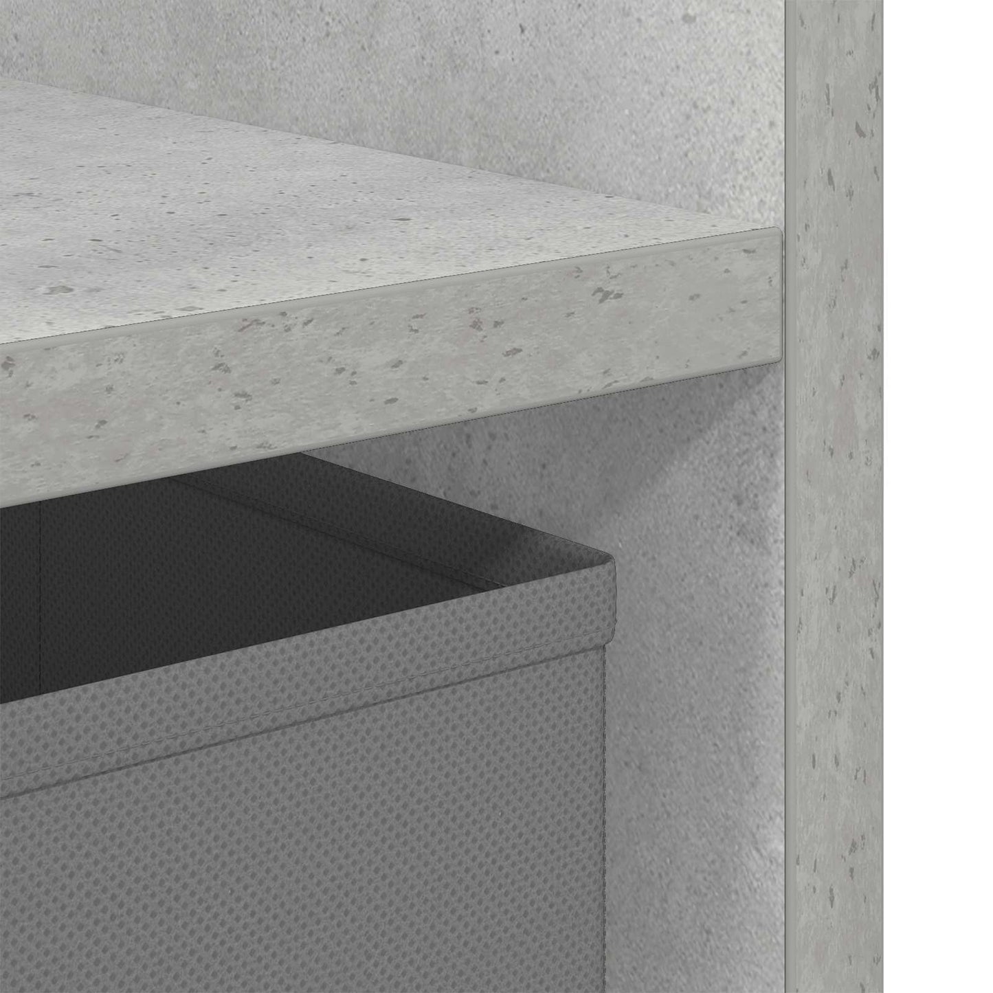 Nachtkastje 2 pcs Beton Grijs 25,5 x 22 x 49,5 cm Bewerkt hout