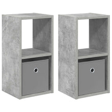Nachtkastje 2 pcs Beton Grijs 25,5 x 22 x 49,5 cm Bewerkt hout
