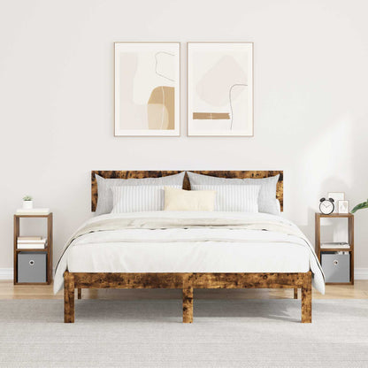 Nachtkastje met lade 2 pcs Gerookt eiken 25,5 x 22 x 49,5 cm