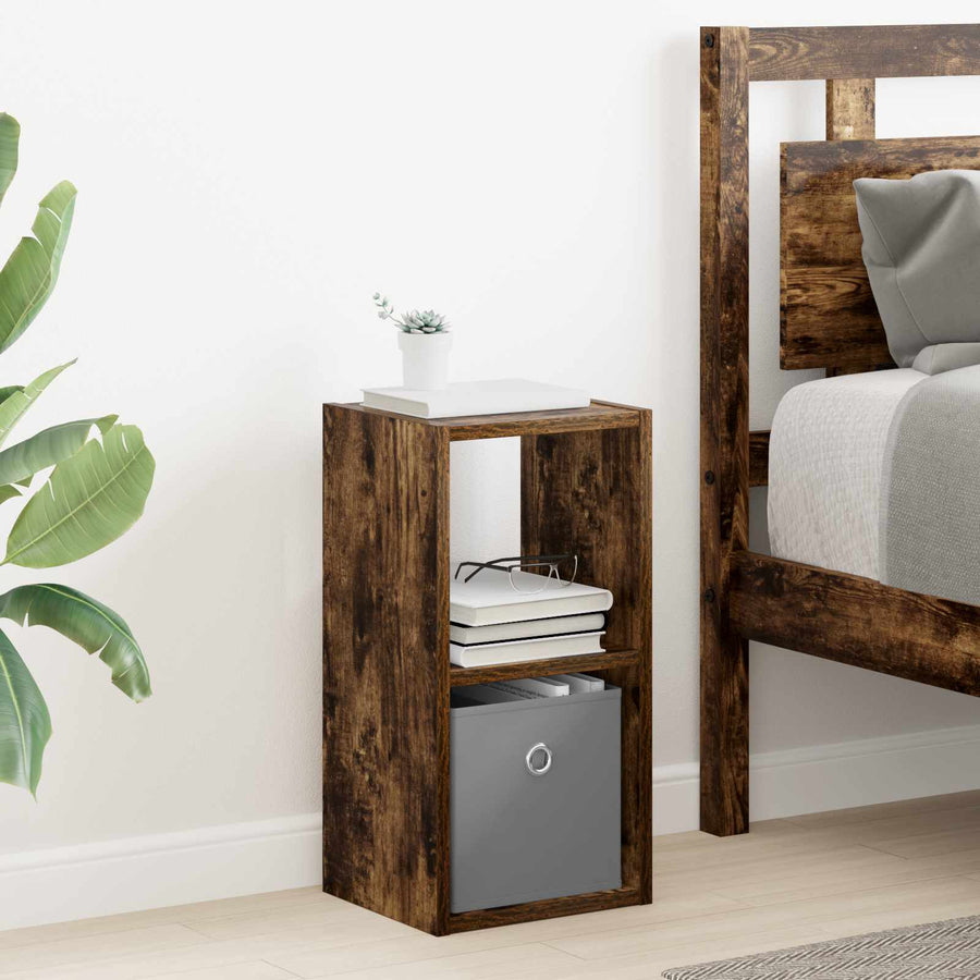 Nachtkastje met lade 2 pcs Gerookt eiken 25,5 x 22 x 49,5 cm