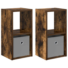 Nachtkastje met lade 2 pcs Gerookt eiken 25,5 x 22 x 49,5 cm