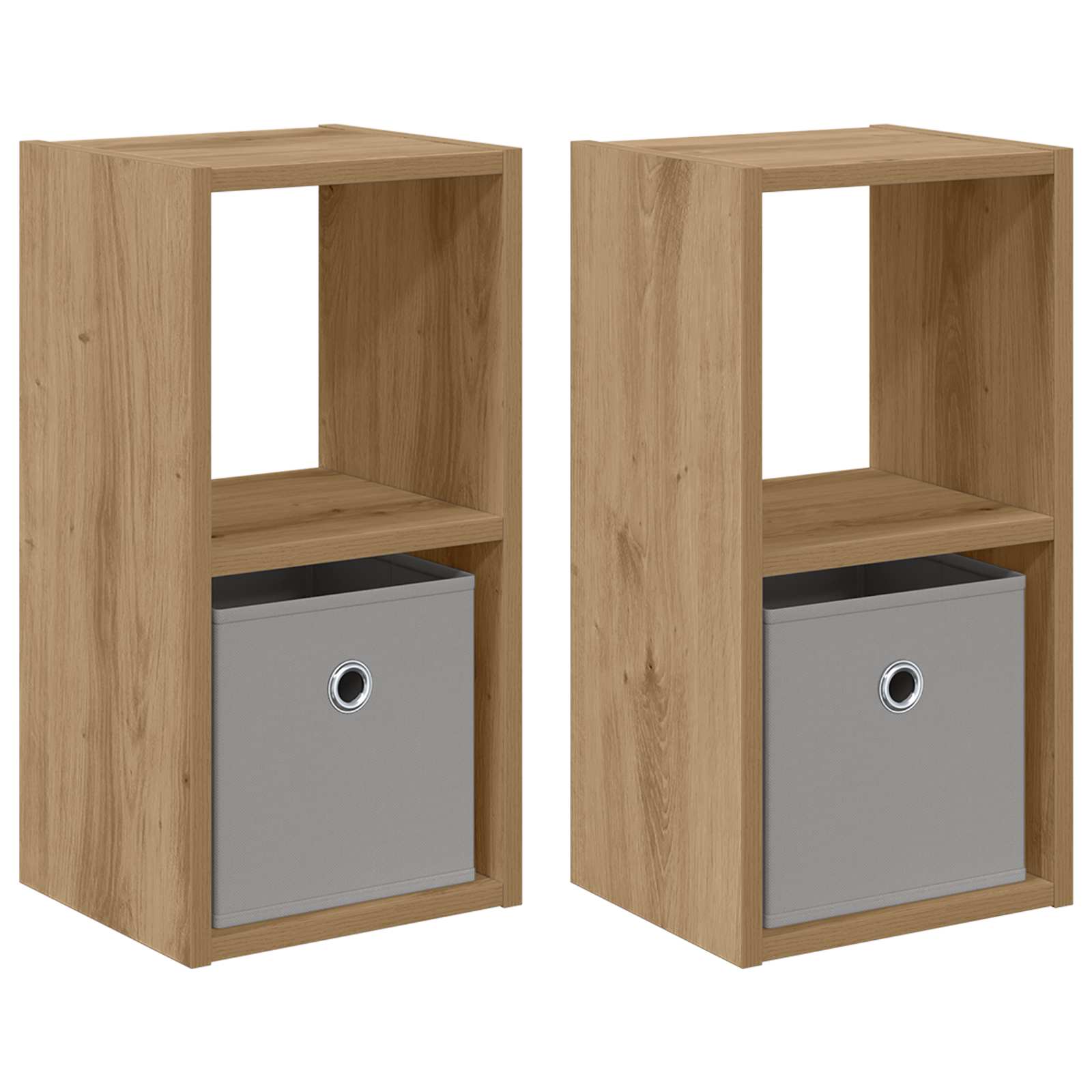 Nachtkastje met lade 2 pcs Artisan Eiken 25,5 x 22 x 49,5 cm