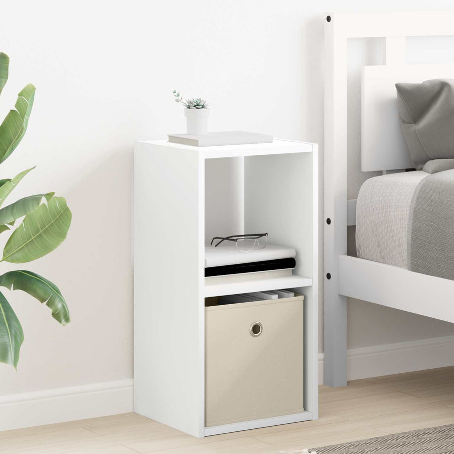 Nachtkastje met lade 2 pcs Wit 30,5 x 27 x 59,5 cm Bewerkt hout