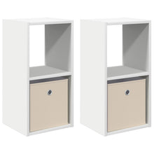 Nachtkastje met lade 2 pcs Wit 30,5 x 27 x 59,5 cm Bewerkt hout