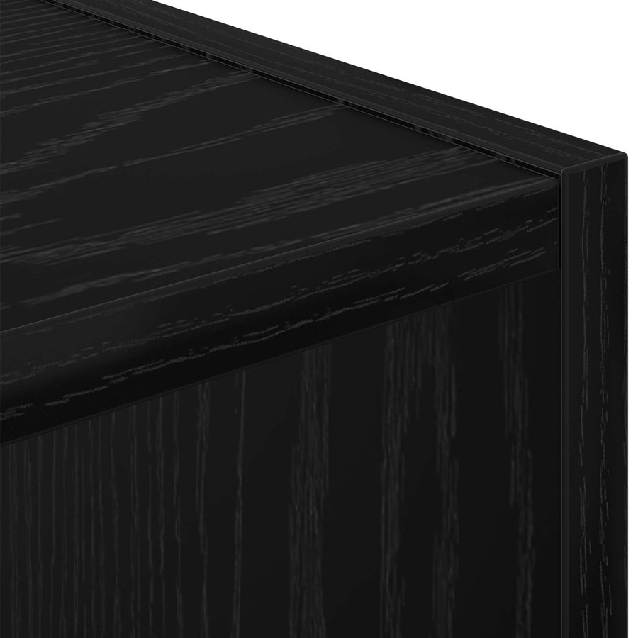 Nachtkastje Zwart Eiken 30,5 x 27 x 59,5 cm Bewerkt hout