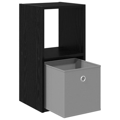 Nachtkastje Zwart Eiken 30,5 x 27 x 59,5 cm Bewerkt hout