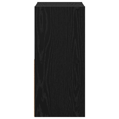 Nachtkastje Zwart Eiken 30,5 x 27 x 59,5 cm Bewerkt hout