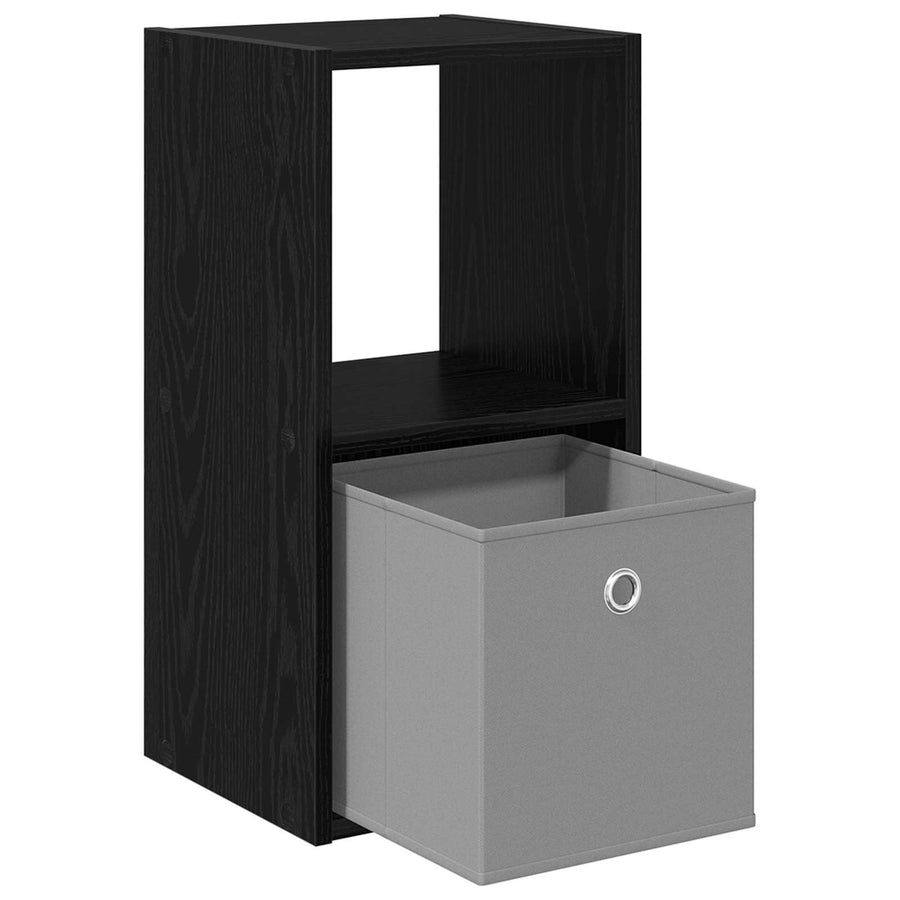 Nachtkastje 2 pcs Zwart Eiken 30,5 x 27 x 59,5 cm Bewerkt hout
