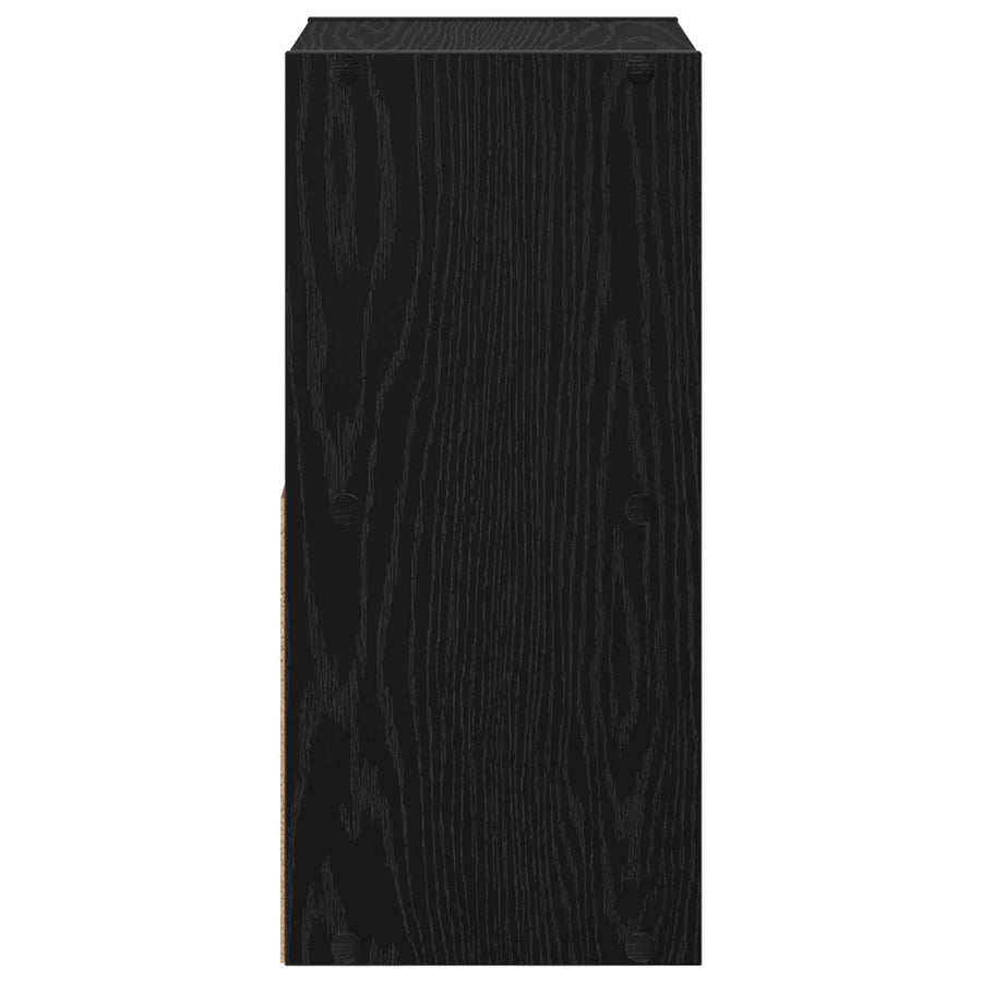 Nachtkastje 2 pcs Zwart Eiken 30,5 x 27 x 59,5 cm Bewerkt hout