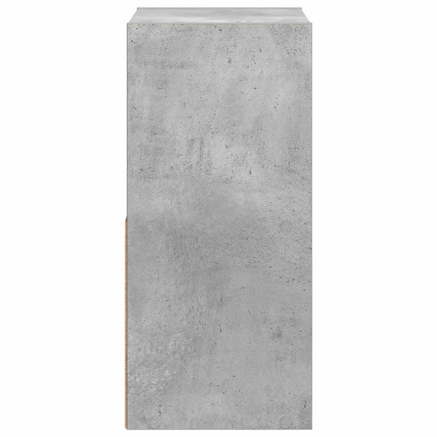 Nachtkastje Beton Grijs 30,5 x 27 x 59,5 cm Bewerkt hout