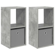 Nachtkastje 2 pcs Beton Grijs 30,5 x 27 x 59,5 cm Bewerkt hout