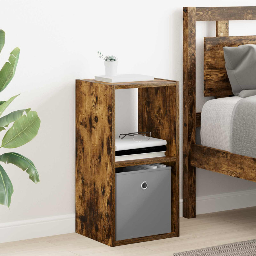 Nachtkastje met lade 2 pcs Gerookt eiken 30,5 x 27 x 59,5 cm
