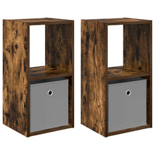 Nachtkastje met lade 2 pcs Gerookt eiken 30,5 x 27 x 59,5 cm