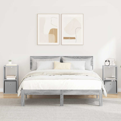 Nachtkastje 2 pcs Grijs Sonoma 30,5 x 27 x 59,5 cm Bewerkt hout