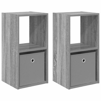Nachtkastje 2 pcs Grijs Sonoma 30,5 x 27 x 59,5 cm Bewerkt hout