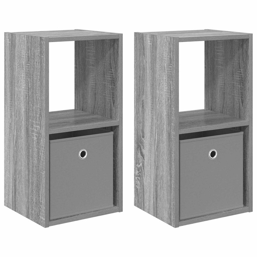 Nachtkastje 2 pcs Grijs Sonoma 30,5 x 27 x 59,5 cm Bewerkt hout