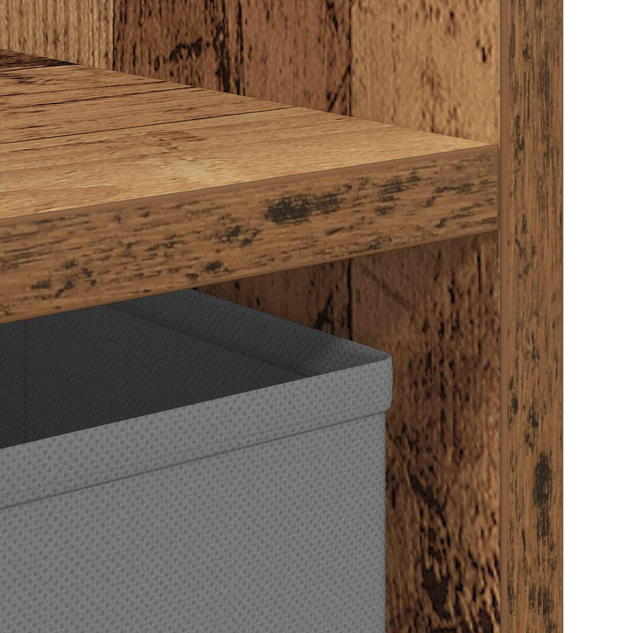 Nachtkastje met lade Oudhout 30,5 x 27 x 59,5 cm Bewerkt hout