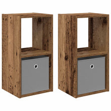 Nachtkastje 2 pcs Oudhout 30,5 x 27 x 59,5 cm Bewerkt hout