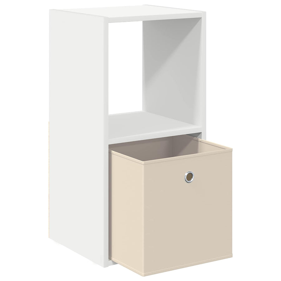 Nachtkastje met lade Wit 35 x 32 x 68,5 cm Bewerkt hout