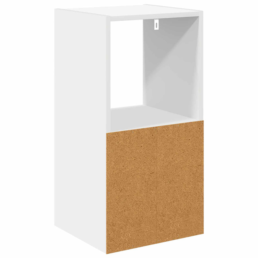 Nachtkastje met lade Wit 35 x 32 x 68,5 cm Bewerkt hout