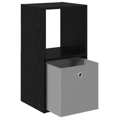Nachtkastje 2 pcs Zwart Eiken 35 x 32 x 68,5 cm Bewerkt hout