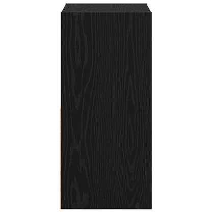Nachtkastje 2 pcs Zwart Eiken 35 x 32 x 68,5 cm Bewerkt hout