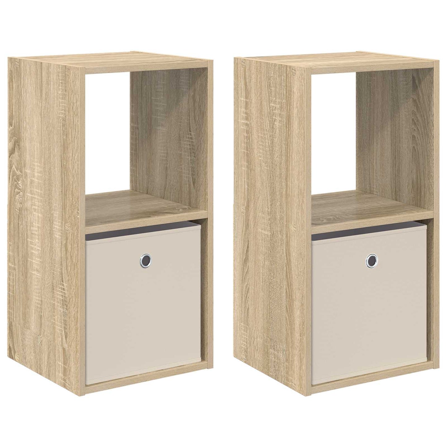 Nachtkastje 2 pcs Sonoma Eiken 35 x 32 x 68,5 cm Bewerkt hout