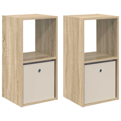 Nachtkastje 2 pcs Sonoma Eiken 35 x 32 x 68,5 cm Bewerkt hout