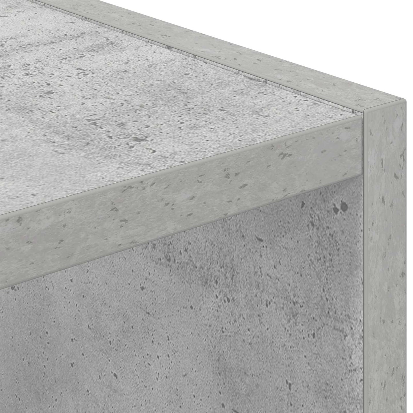 Nachtkastje met lade Beton Grijs 35 x 32 x 68,5 cm Bewerkt hout