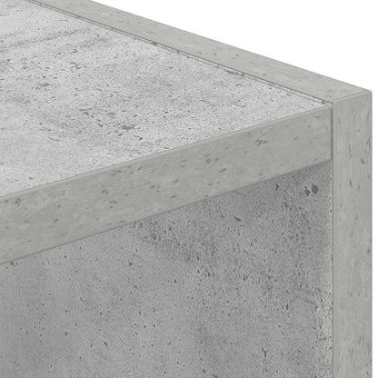 Nachtkastje met lade Beton Grijs 35 x 32 x 68,5 cm Bewerkt hout