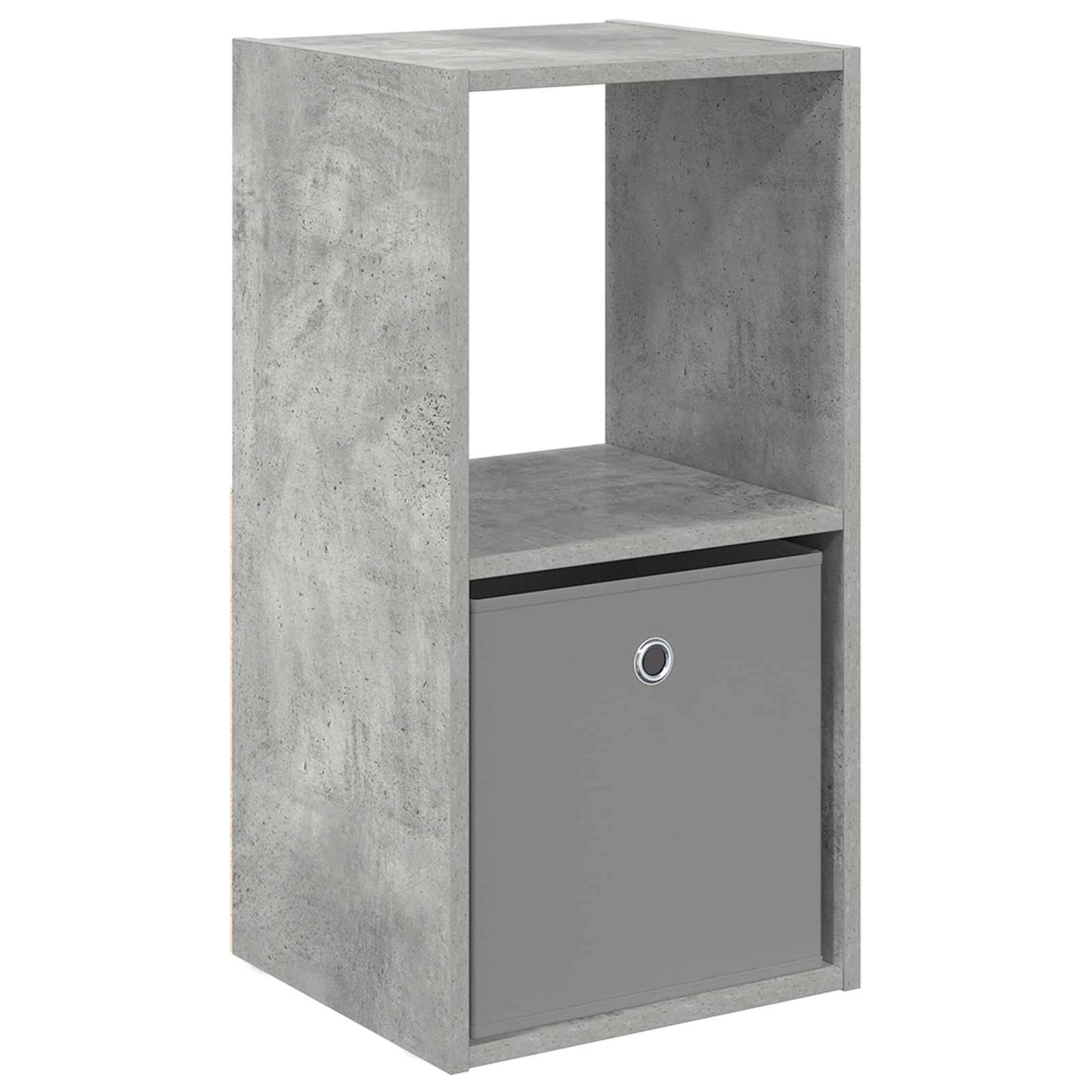 Nachtkastje met lade Beton Grijs 35 x 32 x 68,5 cm Bewerkt hout