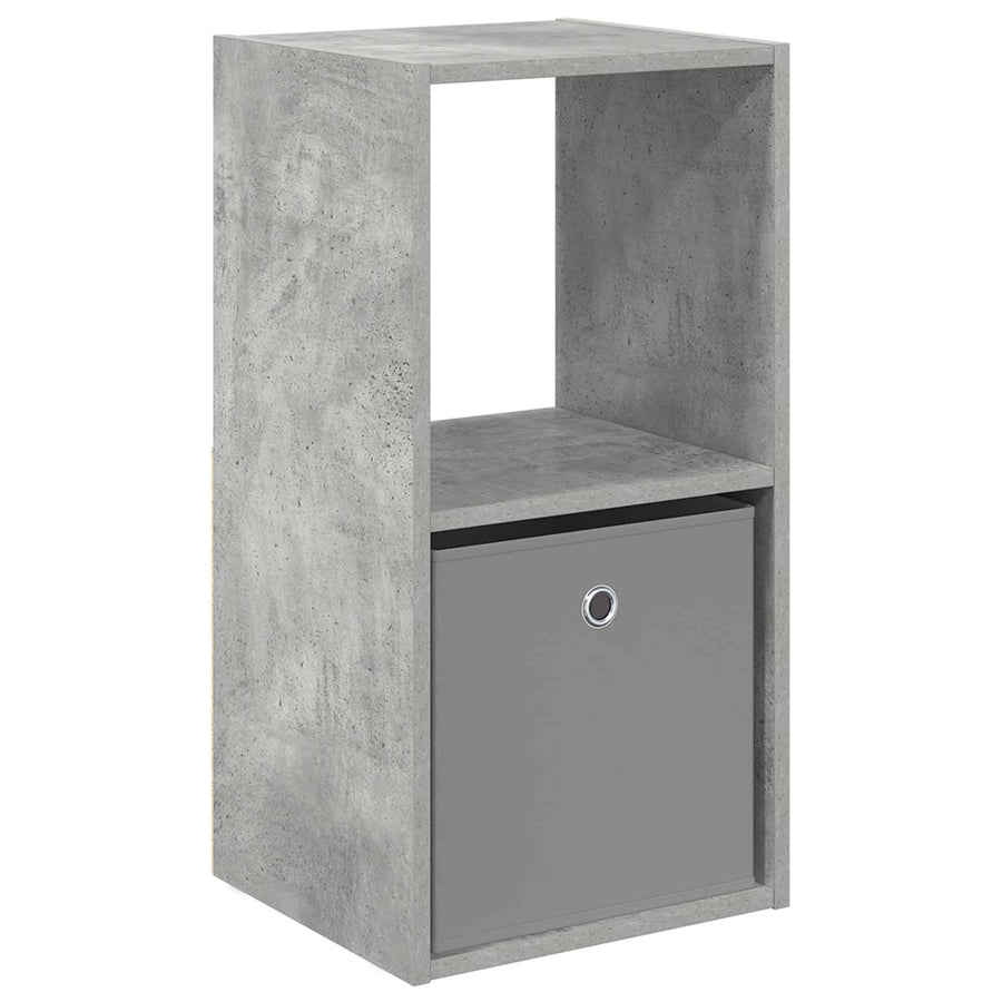 Nachtkastje met lade Beton Grijs 35 x 32 x 68,5 cm Bewerkt hout