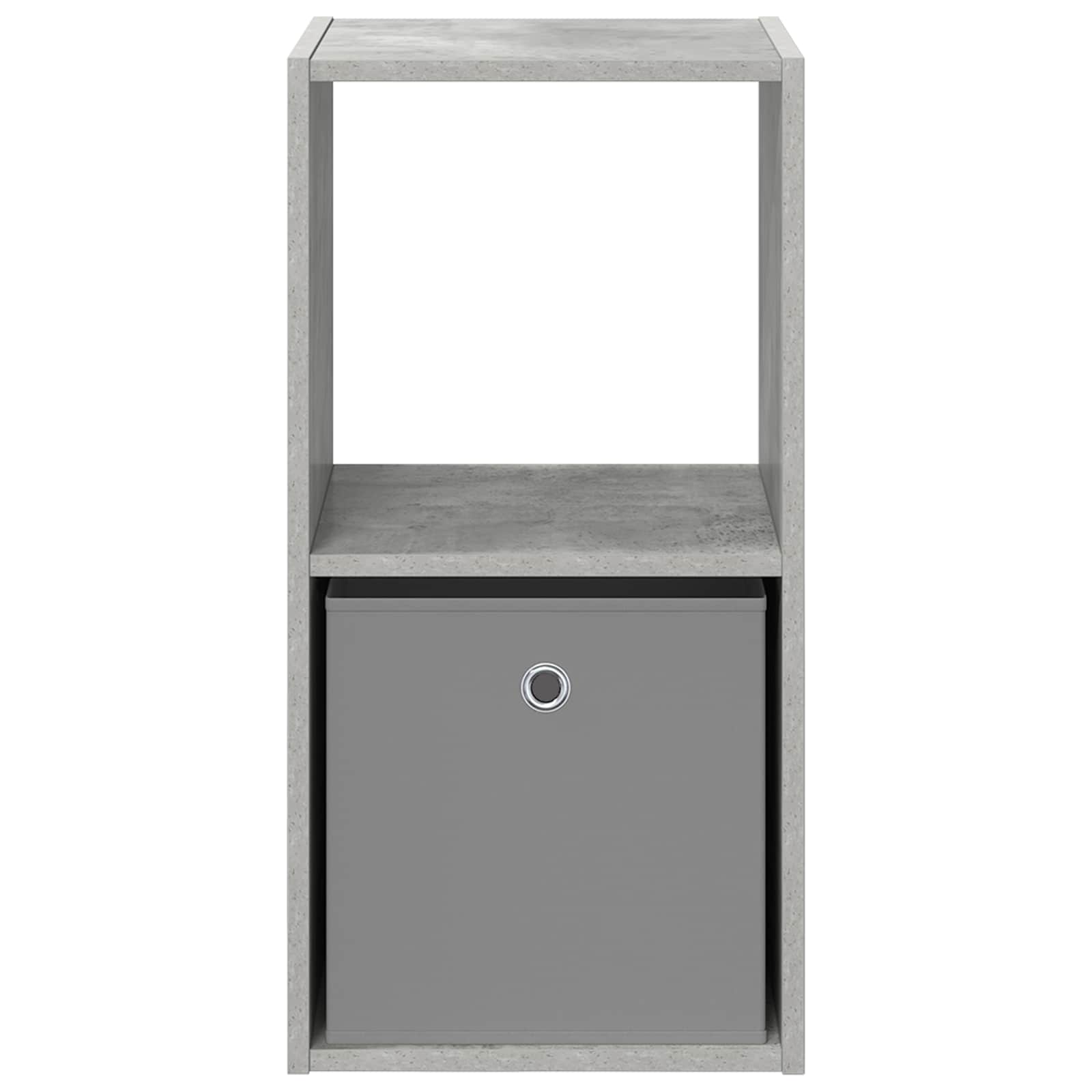 Nachtkastje met lade Beton Grijs 35 x 32 x 68,5 cm Bewerkt hout
