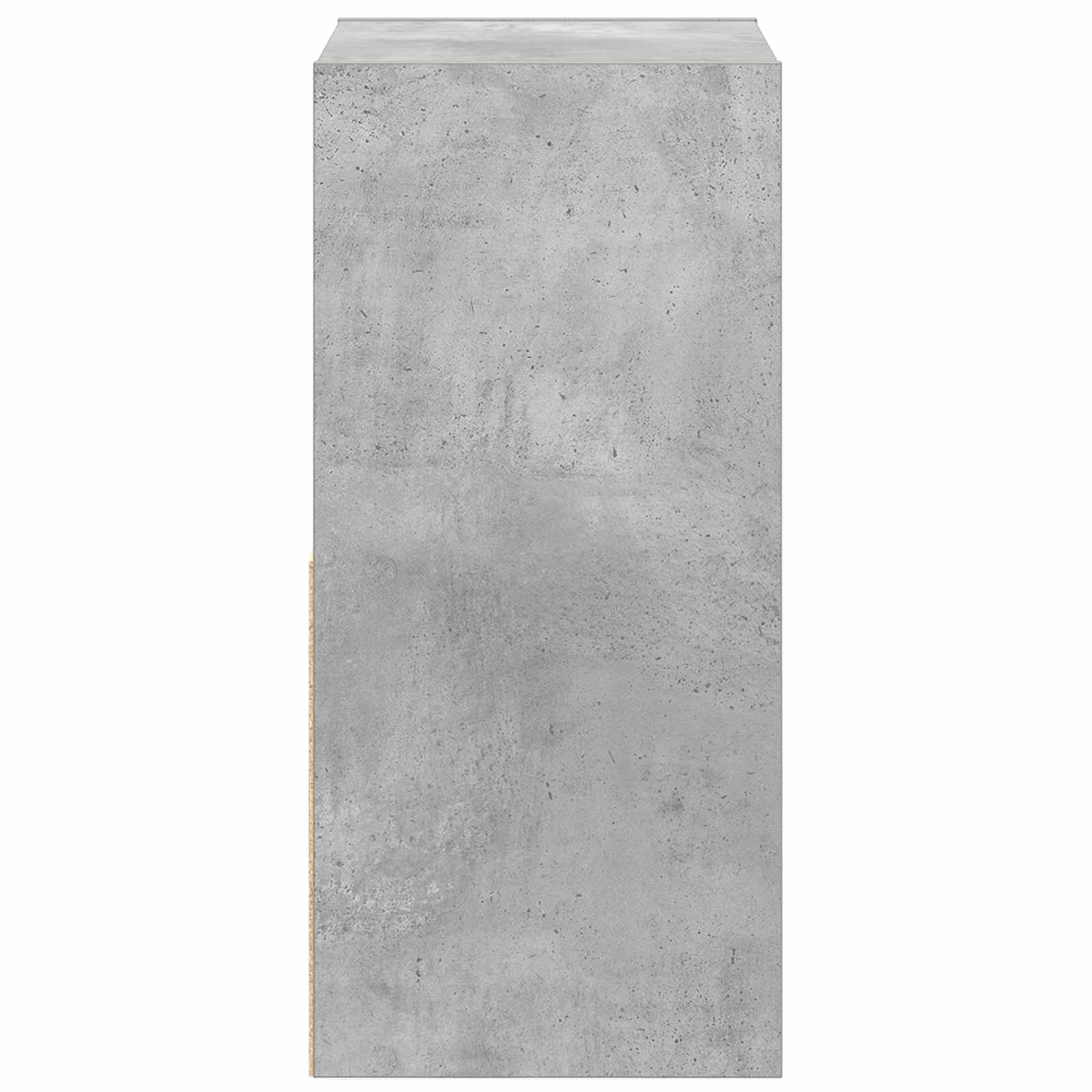 Nachtkastje met lade Beton Grijs 35 x 32 x 68,5 cm Bewerkt hout