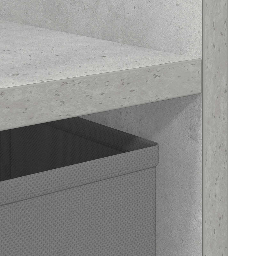 Nachtkastje 2 pcs Beton Grijs 35 x 32 x 68,5 cm Bewerkt hout