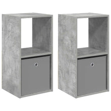 Nachtkastje 2 pcs Beton Grijs 35 x 32 x 68,5 cm Bewerkt hout