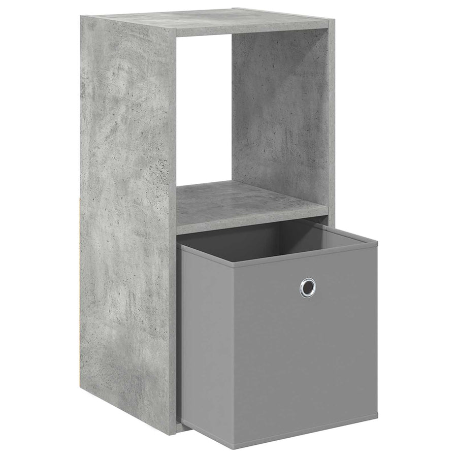Nachtkastje 2 pcs Beton Grijs 35 x 32 x 68,5 cm Bewerkt hout