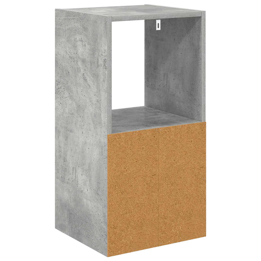 Nachtkastje 2 pcs Beton Grijs 35 x 32 x 68,5 cm Bewerkt hout
